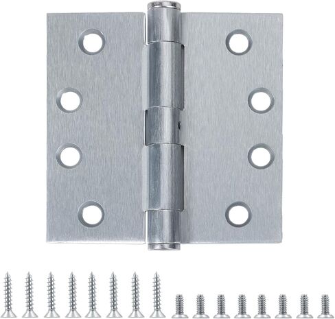 4" Black Ball Bearing Door Hinges Stainless Steel 4 inch Square Interior Exterior Door Hinges Heavy Duty Matte Black Hinges for Fence Gate,Security Front Door,Outdoor,Bath Room,Hotel,Commercial Grade in Kuwait