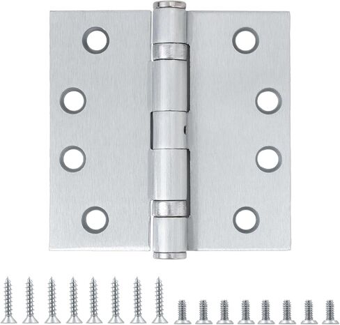 4" Black Ball Bearing Door Hinges Stainless Steel 4 inch Square Interior Exterior Door Hinges Heavy Duty Matte Black Hinges for Fence Gate,Security Front Door,Outdoor,Bath Room,Hotel,Commercial Grade in Kuwait