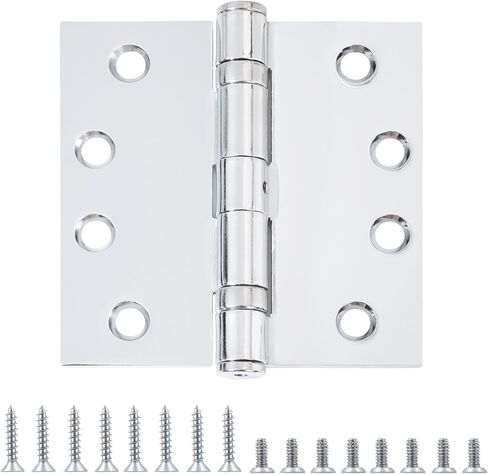 4" Black Ball Bearing Door Hinges Stainless Steel 4 inch Square Interior Exterior Door Hinges Heavy Duty Matte Black Hinges for Fence Gate,Security Front Door,Outdoor,Bath Room,Hotel,Commercial Grade in Kuwait