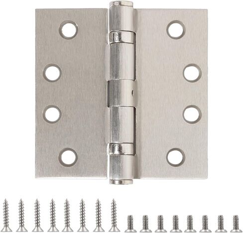 4" Black Ball Bearing Door Hinges Stainless Steel 4 inch Square Interior Exterior Door Hinges Heavy Duty Matte Black Hinges for Fence Gate,Security Front Door,Outdoor,Bath Room,Hotel,Commercial Grade in Kuwait