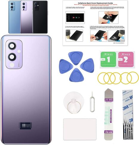 Compatible with OnePlus 8T Back Cover Replacement, OnePlus 8T Back Housing Door with Pre-installed Camera Lens, Repair Tools & Instruction, Aquamarine Green in Saudi Arabia