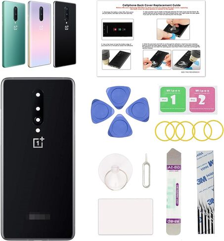 Compatible with OnePlus 8T Back Cover Replacement, OnePlus 8T Back Housing Door with Pre-installed Camera Lens, Repair Tools & Instruction, Aquamarine Green in Saudi Arabia