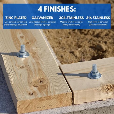 3/8 بوصة × 3-3/4 بوصة 304 مرساة إسفينية من الفولاذ المقاوم للصدأ للخرسانة والأسمنت | مسامير من الفولاذ المقاوم للصدأ شديدة التحمل مقاس 3/8 بوصة للتطبيقات الخارجية والساحلية (صندوق مكون من 50 قطعة) in Kuwait