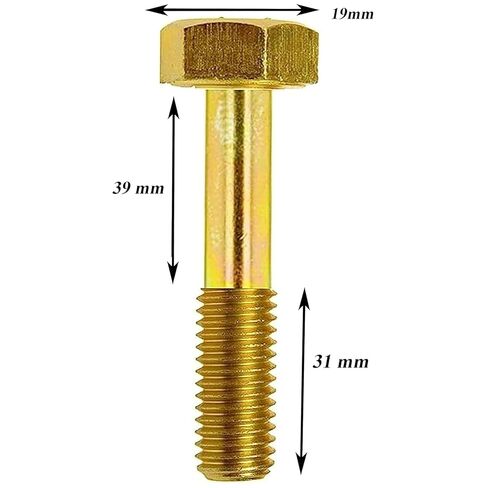 رجال التعليق 4 قطع M12-1.25 x 70 مسامير ملولبة جزئيًا مع صواميل شفة مقاومة للتآكل لسوق السيارات وتطبيقات درجات الحرارة العالية - الفئة 10.9 الزنك الأصفر in Kuwait