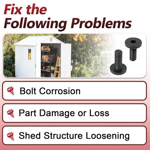 30 قطعة من البراغي الطويلة السوداء المتوافقة مع سقائف تخزين Suncast، وملحقات البراغي البديلة، سهلة التركيب in Kuwait