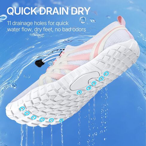 ATHMILE Water Shoes for Women Men Quick Dry Five Toe Aqua Barefoot Shoes for Beach Vacation Swim Hiking Pool Outdoor Sports Wide Toe Box with Non-Slip Rubber Sole in Saudi Arabia