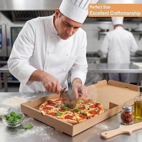 ألواح + علب بيتزا 12 × 12 × 1.75 بوصة (10 عبوات) | علب بيتزا من الورق المقوى المموج كرافت | حافظ على البيتزا والمخبوزات محلية الصنع ساخنة ومشبعة بالبخار in Kuwait