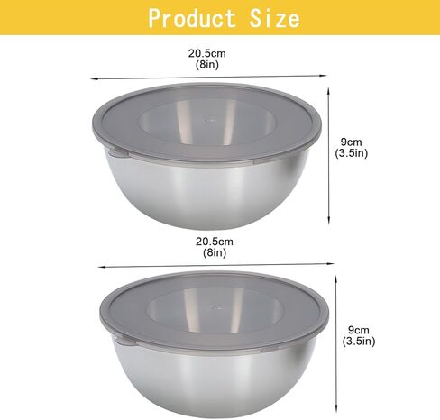 عبوتان من حاوية تدقيق عجينة البيتزا، صندوق تدقيق العجين المستدير من الفولاذ المقاوم للصدأ مع غطاء شفاف، حاوية تخزين البيتزا للتخمير البارد، وارتفاع الخبز، وإعداد الثلاجة، والخبازين المنزليين in Kuwait