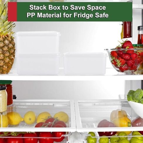 صندوق تدقيق عجينة البيتزا، عبوة مكونة من 3 حاويات تدقيق قابلة للتكديس مع أغطية، تناسب 4 كرات بيتزا (12.6 × 8.7 بوصة)، صندوق عجينة احترافي للفردج والمطبخ والنزهة (صغير) in Kuwait