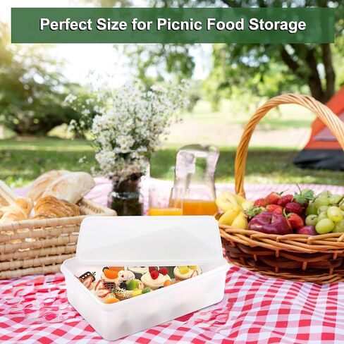 صندوق تدقيق عجينة البيتزا، عبوة مكونة من 3 حاويات تدقيق قابلة للتكديس مع أغطية، تناسب 4 كرات بيتزا (12.6 × 8.7 بوصة)، صندوق عجينة احترافي للفردج والمطبخ والنزهة (صغير) in Kuwait