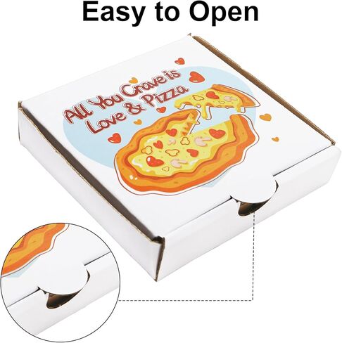 Lawei 100 Pack Mini Pizza Boxes, 3.5 x 3.5 x 0.78 Inch Small Square Cardboard Pizza Box, White Individual Pizza Party Favor Gift Boxes for Elf Cookies, Gummy Candies, Mini Pies, Wedding, Birthdays in Saudi Arabia
