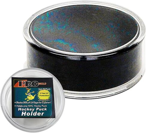 2 Pack - Round Hockey Puck Holder | Clear Stackable Display Tube Case in Kuwait