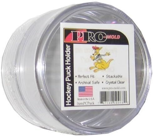 2 Pack - Round Hockey Puck Holder | Clear Stackable Display Tube Case in Kuwait