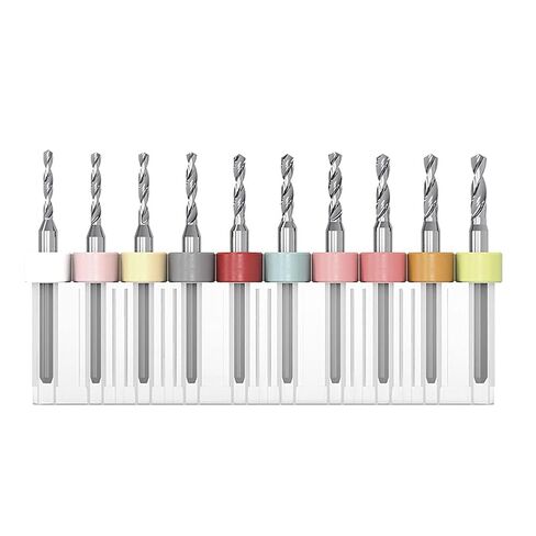 Twist Drill Bits,Metal Bit,PCB Set, 1.6Mm-2.5Mm, Shank Spiral Flute CNC Router for Print Circuit Board Jewelry Engraving, 10Pcs in Kuwait