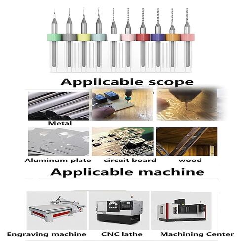 Twist Drill Bits,Metal Bit,PCB Set, 1.6Mm-2.5Mm, Shank Spiral Flute CNC Router for Print Circuit Board Jewelry Engraving, 10Pcs in Kuwait
