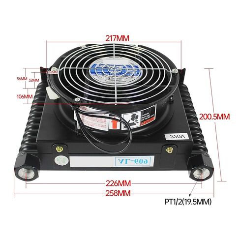 Oil Cooling Heat Exchanger Radiator Oil Cooler Plate Pin AL609T-CA 10L/min Flow Hydraulic System Efficient Shock Absorption(AC110) in Kuwait
