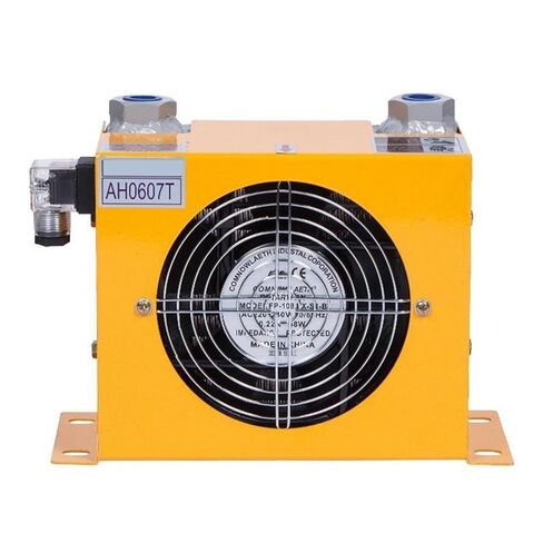 AH0607T-CA Hydraulic Air Cooler Aluminum Alloy DC AC Electric Fan Oil Radiator Plate Heat Exchanger Efficient Shock Absorption(DC12) in Kuwait
