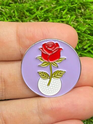 Flower Golf Ball Marker, Set of 5 with Magnetic Hat Clip – Iron Enamel Flower Golf Markers for Women – Daisy, Rose, Tulip, Sunflower & Lavender in Saudi Arabia