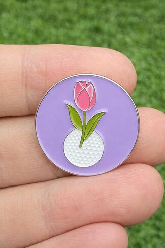 Flower Golf Ball Marker, Set of 5 with Magnetic Hat Clip – Iron Enamel Flower Golf Markers for Women – Daisy, Rose, Tulip, Sunflower & Lavender in Saudi Arabia