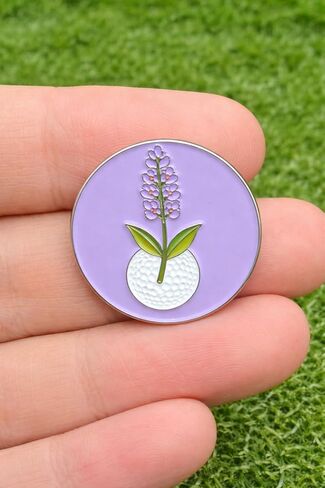 Flower Golf Ball Marker, Set of 5 with Magnetic Hat Clip – Iron Enamel Flower Golf Markers for Women – Daisy, Rose, Tulip, Sunflower & Lavender in Saudi Arabia