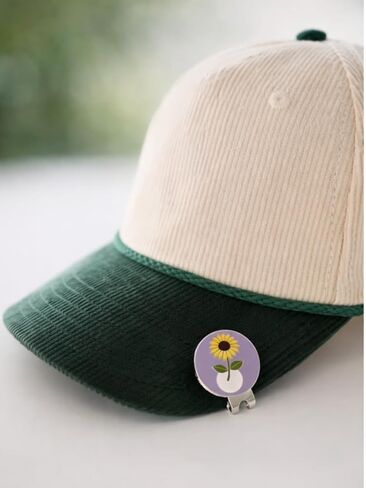 Flower Golf Ball Marker, Set of 5 with Magnetic Hat Clip – Iron Enamel Flower Golf Markers for Women – Daisy, Rose, Tulip, Sunflower & Lavender in Saudi Arabia
