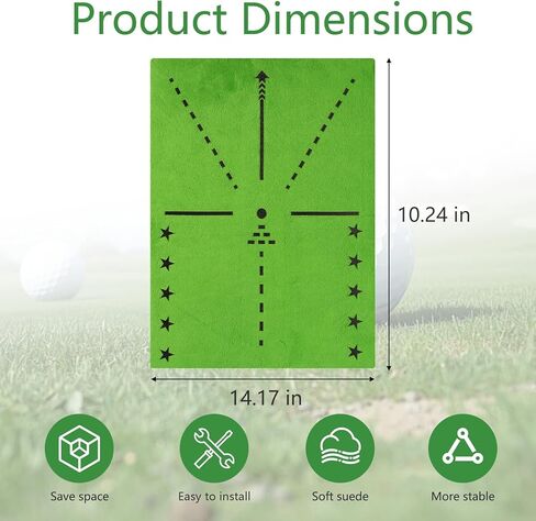 Golf Hitting Mat with Swing Path Feedback – Dual Velvet Replaceable Top, 16x12 in for Indoor/Outdoor Driving, Chipping & Putting Practice – Gift for Golfers in Saudi Arabia