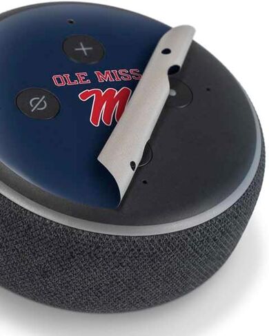 غلاف صوتي من Skinit متوافق مع Amazon Echo Dot 3 - تصميم مرخص رسميًا من جامعة ميسيسيبي Ole Miss Blue in Saudi Arabia