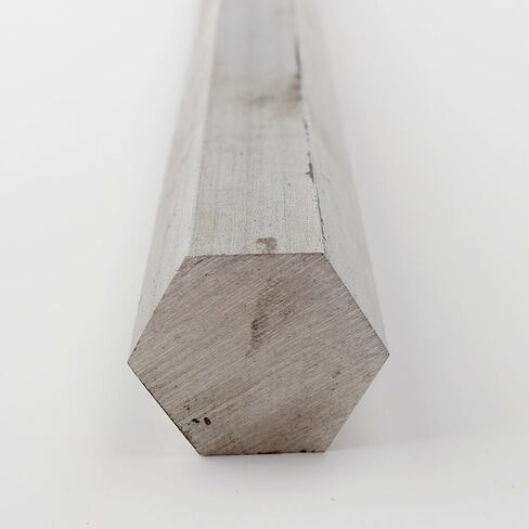 316 Stainless Steel Hex Bar, Unpolished (Mill) Finish, Cold Finish, Annealed, ASTM A276, 0.25" Across Flats, 12" Length, OnlineMetals in Saudi Arabia
