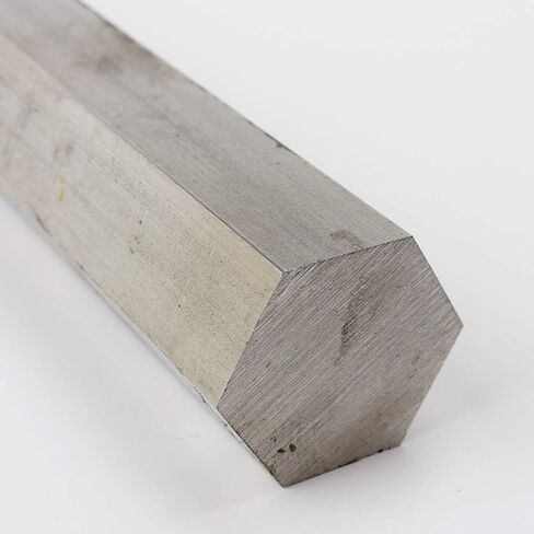 316 Stainless Steel Hex Bar, Unpolished (Mill) Finish, Cold Finish, Annealed, ASTM A276, 0.25" Across Flats, 12" Length, OnlineMetals in Saudi Arabia