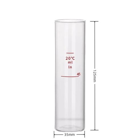 45mL Cold Filter Point Measuring Cup | CFPP Pipetting Glass Tube | Laboratory Diesel Engine Cold Filter Point Testing Accessories in Kuwait