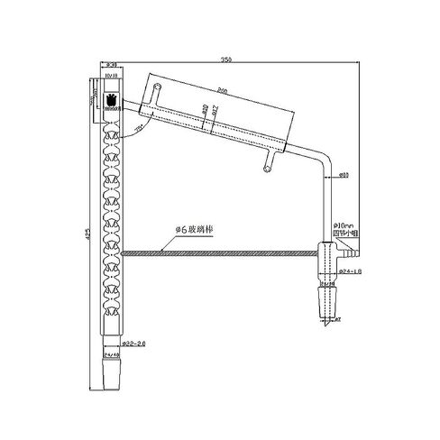 Integrated Micro Distillation Head with interlayer and Hanging Thorns, Distillation Head, JACKETED, D21(D214200) in Saudi Arabia