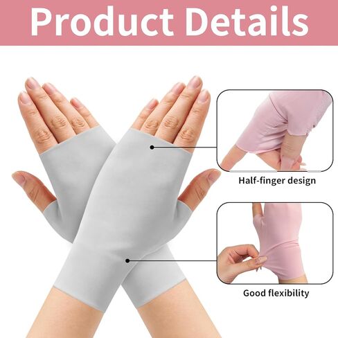 8 Pairs Sun Protection Fingerless Gloves for Women Breathable UV Block Gloves Sunblock Gloves Women for Summer Driving Cycling Outdoor Sports Activities Gel Manicure in Saudi Arabia