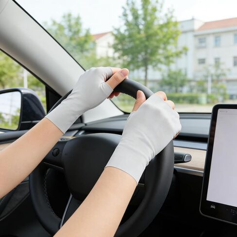 8 Pairs Sun Protection Fingerless Gloves for Women Breathable UV Block Gloves Sunblock Gloves Women for Summer Driving Cycling Outdoor Sports Activities Gel Manicure in Saudi Arabia