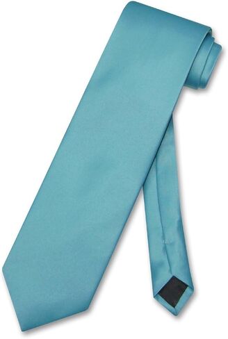 Vesuvio Napoli NeckTie Solid TEAL Color Men's Neck Tie, Aqua Green, One Size in Saudi Arabia
