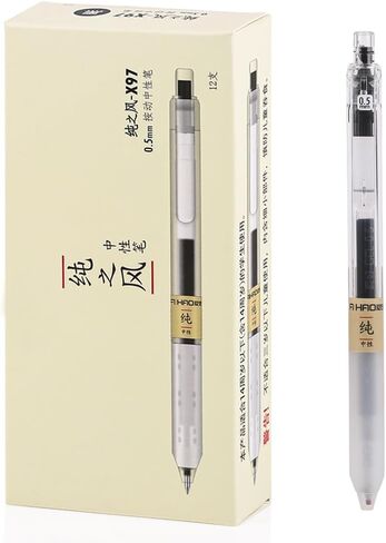 Retractable Gel Ink Pens Quick-drying Ink 0.5mm, Style of Japanese Gel Pens for Office School Supplies,12-Pack (Red Ink 12-Pack) in Kuwait