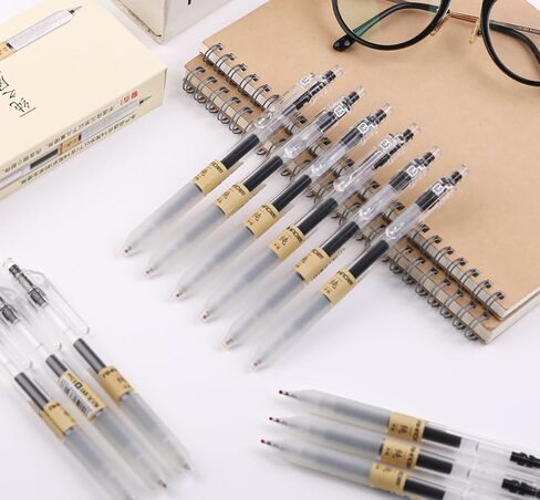 Retractable Gel Ink Pens Quick-drying Ink 0.5mm, Style of Japanese Gel Pens for Office School Supplies,12-Pack (Red Ink 12-Pack) in Kuwait