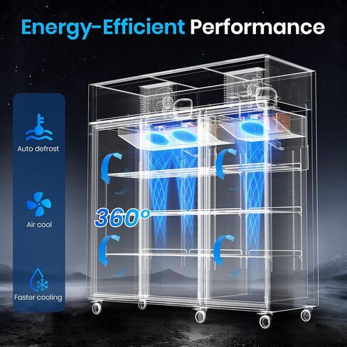 مجموعة ثلاجة بفريزر عمودي تجاري من Coolake، 72 بوصة ث مناطق درجة حرارة مزدوجة، 54 قدم مكعب من الفولاذ المقاوم للصدأ، 3 أبواب تصل إلى الفريزر لمطعم البار والمتجر والمطبخ والكنيسة المدرسية in Kuwait