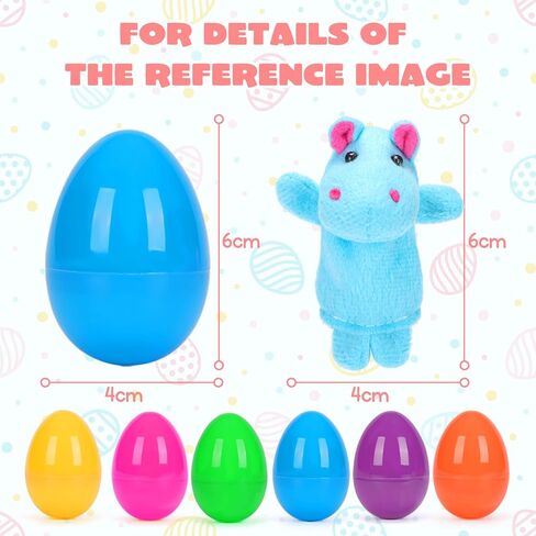 72 PCS البلاستيك المطبوعة بيض عيد الفصح الساطع 2.36 "طويل الصيد في عيد الفصح ، وملء الأطعمة وصالح الحفلات ، وسلة السلة in Kuwait