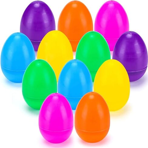 72 PCS البلاستيك المطبوعة بيض عيد الفصح الساطع 2.36 "طويل الصيد في عيد الفصح ، وملء الأطعمة وصالح الحفلات ، وسلة السلة in Kuwait