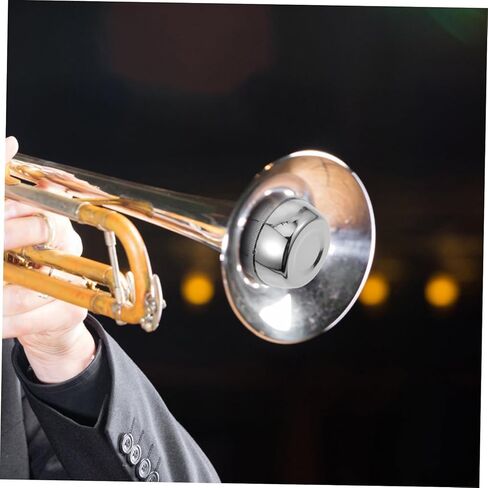 Generic كاتم صوت محمول من Abs Trombone كتم صوت شبه مغلق لممارسة Tenor وAlto Trombone، ملحق آلة موسيقية سهل التركيب باللون الفضي in Saudi Arabia