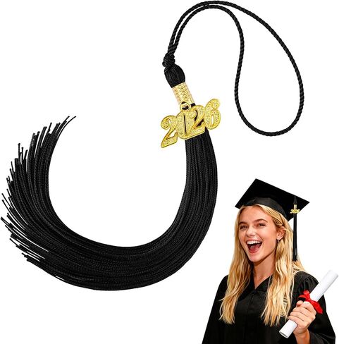 2025 Red Black Graduation Tassel: Tassel for Graduation Cap 2025, Class of 2025 Tassel Charm Graduation Cap Decorations, Charm Ceremonies Accessories for Graduates - 1 PCS with Gold Date in Kuwait