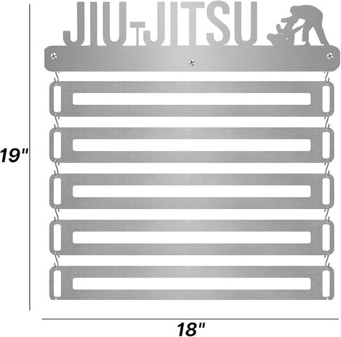 عرض حزام جيو جيتسو من الفولاذ المقاوم للصدأ للقطط | حامل حزام BJJ لـ 5 أحزمة | من الحزام الأبيض إلى الحزام الأسود | حقيبة حامل حزام فنون الدفاع عن النفس | هدايا لممارسي الجوجيتسو البرازيليين | OSS in Kuwait