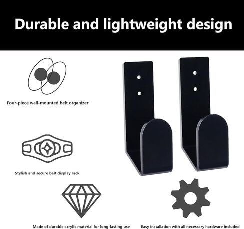 مجموعة حامل عرض حزام المصارعة على الحائط، حامل حزام عنوان المصارعة الاحترافي، حامل حزام WWE للبالغين والأطفال، رف آمن لهدايا وجوائز المصارعة، 4 قطع in Kuwait