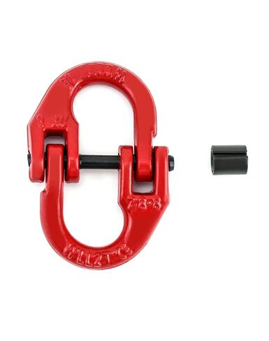 QWORK G80 Alloy Steel Hammerlock Coupling Link Connecting Link, 5/16", 4 Pack, Red, 4400 lbs Load Limit in Saudi Arabia