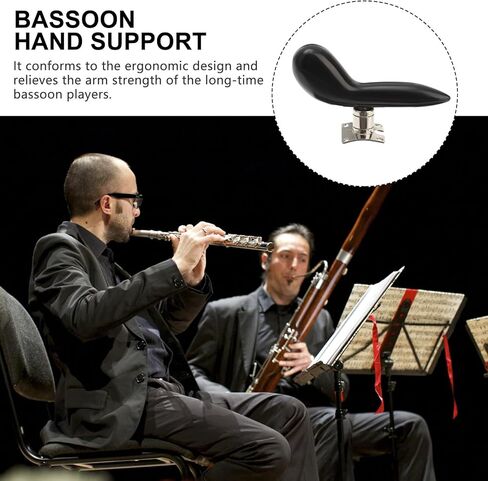 مجموعة دعم اليد لمسند المعصم من الباسون باللون الأسود المريح وسادة سرج اليد من الباسون جزء احترافي لملحقات أدوات الرياح in Kuwait