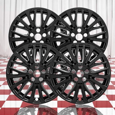 Set of 4 Gloss Black 20 Spoke 18" Wheel Skins for Toyota Camry SE/XLE 2018-2021 in Kuwait