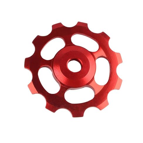 2Pcs 11T Aluminum Sealed Bearing Jockey Wheel Rear Derailleur Pulley for Bike Rear Derailleur Red in Saudi Arabia