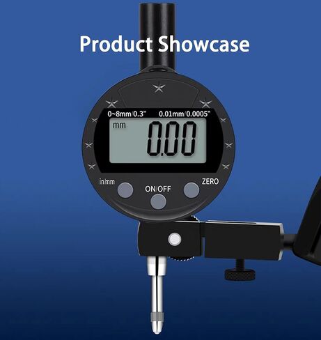 Electronic Digital Dial Indicator Digital Probe Indicator Dial Test Gauge High Resolution: 0.0005 inch/0.01mm Tool for Lathe Shop Woodworking（zg） in Kuwait