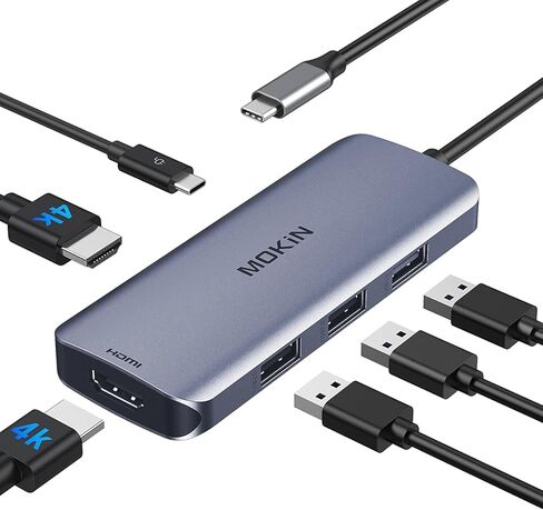 USB C Station Station Monitor Dual Monitor ، Dual HDMI Adapter 12 in 1 Triple Display USB C Hub مع VGA ، Gigabit Ethernet ، 100W PD ، 4 منافذ USB ، SD/TF in Kuwait