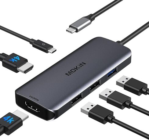 USB C Station Station Monitor Dual Monitor ، Dual HDMI Adapter 12 in 1 Triple Display USB C Hub مع VGA ، Gigabit Ethernet ، 100W PD ، 4 منافذ USB ، SD/TF in Kuwait
